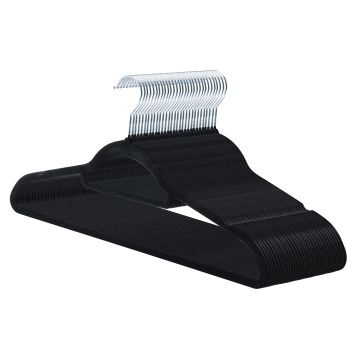 Kledinghangers - antislip - 30 stuks - zwart Kledinghangers - antislip - 30 stuks - zwart
