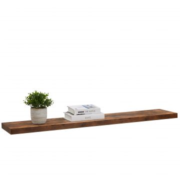 Boekenplank - industrieel design - 140x25x4 cm - vintage bruin