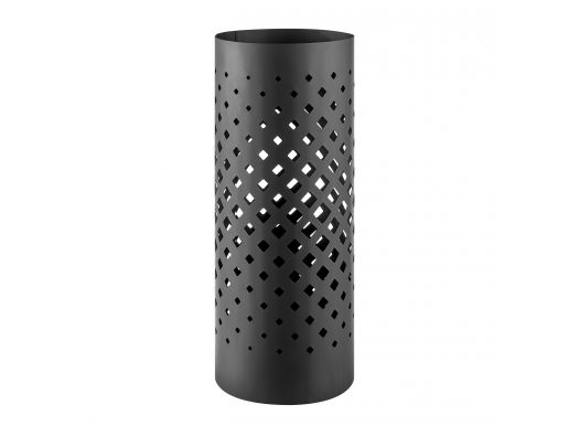 Tweedekans - Metalen design paraplubak - rond - gatenpatroon - met waterbakje - zwart 