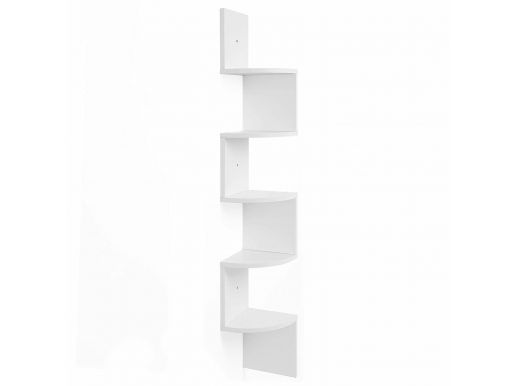 Boekenrek - zigzag - moderne look - 20x127.5x20 cm - wit 