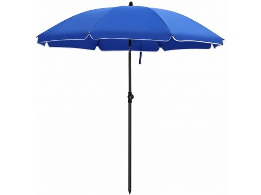 Stokparasol - Ø 160 cm - achthoekig - kantelbaar - met draagtas - blauw