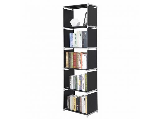 Tweedekans - Boekenkast - 5 vakken - 50x180x30 cm - zwart