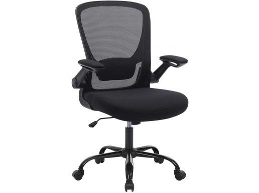 Bureaustoel met armleuningen - ergonomische computerstoel - zwart