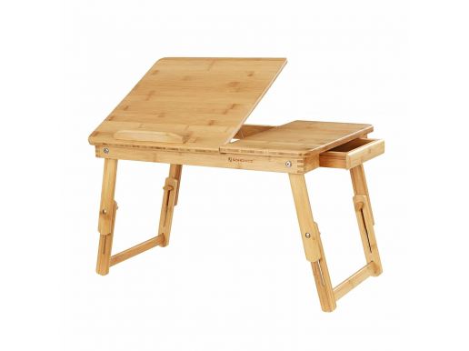 Monitorstandaard - verstelbaar - 65x21x34.5 cm - bamboe