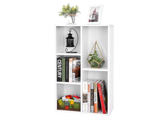 Tweedekans - Boekenkast - met 5 compartimenten - 50x80x24 cm - wit 