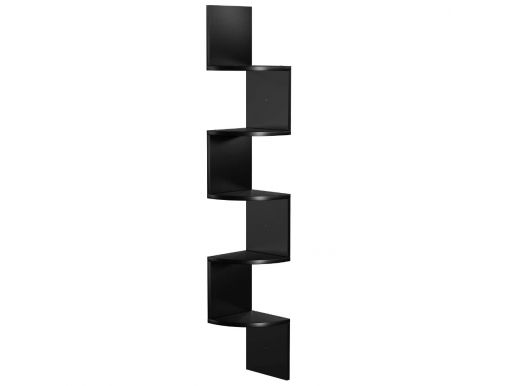 Boekenrek - zigzag - 20x127.5x20 cm - zwart 