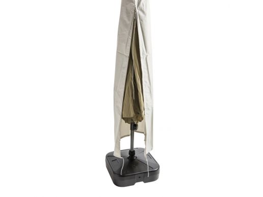 Parasol beschermhoes - met ritssluiting  - voor stokparasol van max. Ø 300 cm - lichtgrijs