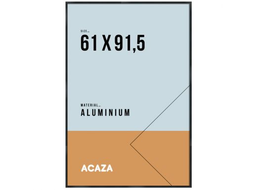 Fotokader - solid aluminium - 61x91.5 cm - zwart