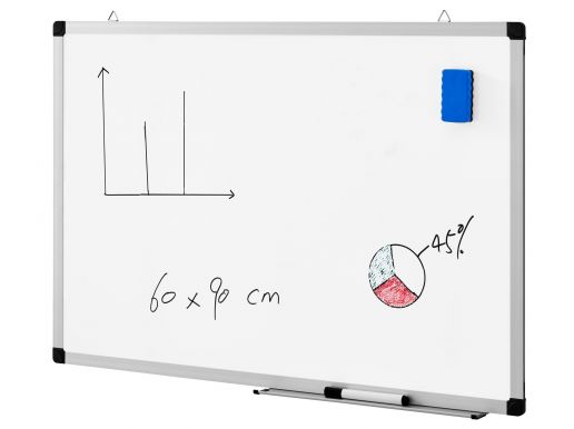 Magnetisch whiteboard - 60x90 cm - wit 