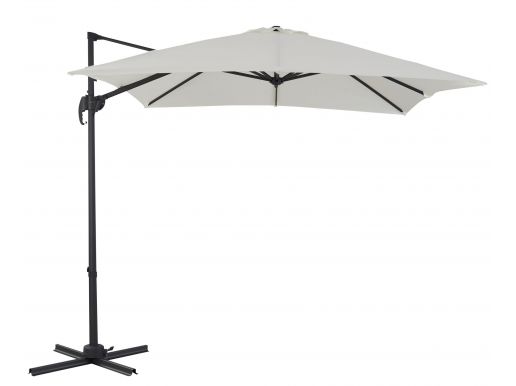 Zweefparasol - kantelbaar - 250x250 cm - gebroken wit