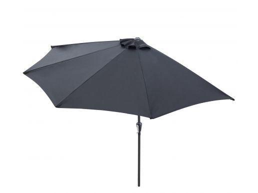 Halfronde parasol - Ø 300 cm - voor balkon of terras - zwart