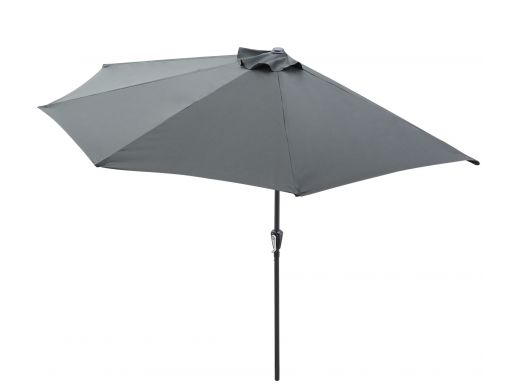 Halfronde parasol - Ø 300 cm - voor balkon of terras - donkergrijs