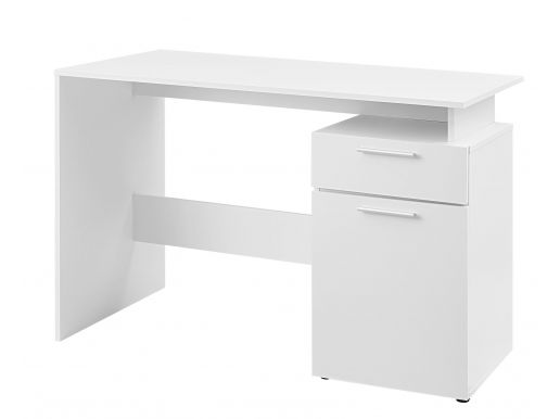 Bureau - met deur en lade - 110x75x53 cm - wit 