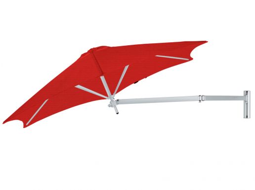 Umbrosa paraflex 200 cm hexagonale muurparasol Ø 270 cm sunbrella pepper