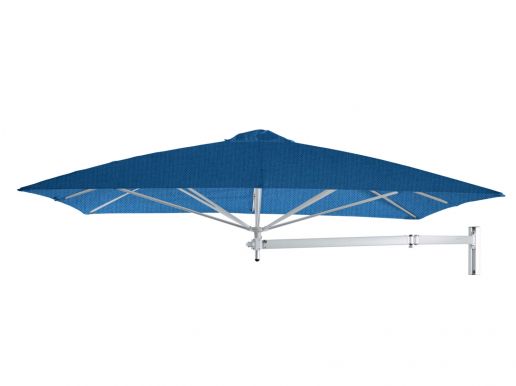Umbrosa paraflex vierkante muurparasol 230 x 230 cm sunbrella blue storm