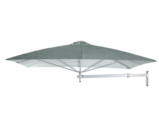 Umbrosa paraflex vierkante muurparasol 230 x 230 cm sunbrella flanelle